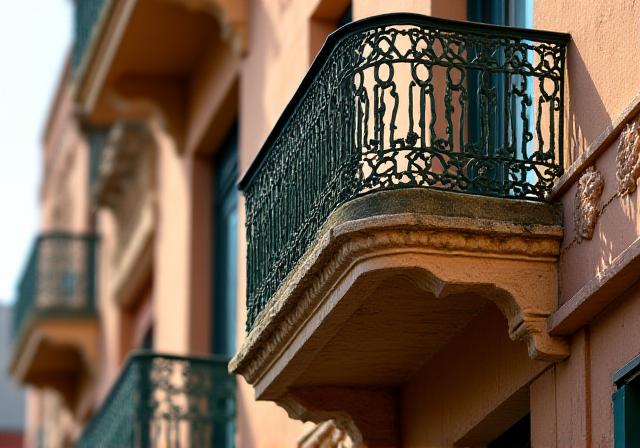 Detalle de arquitectura modernista en Barcelona